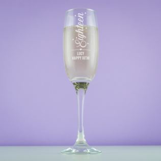 Personalised 18th Birthday Prosecco Glass Product Image