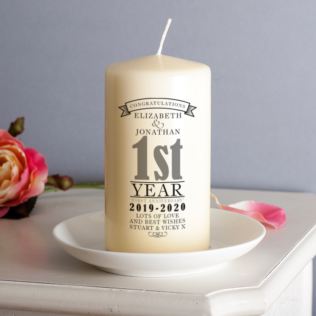 Personalised 1st Anniversary Candle Product Image