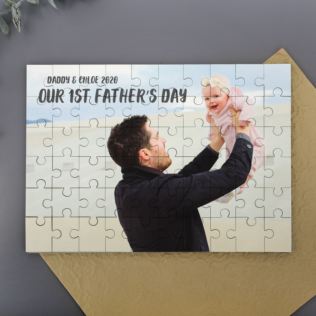 Personalised Our 1st Father's Day Photo Upload Jigsaw Puzzle Product Image