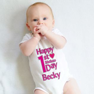 First Mother's Day Personalised Baby Grow Product Image