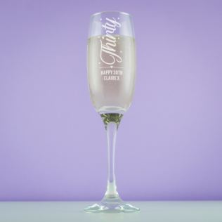 Personalised 30th Birthday Prosecco Glass Product Image