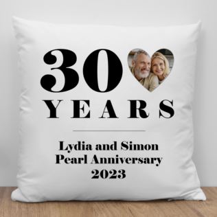Personalised 30th Wedding Anniversary Photo Cushion Product Image
