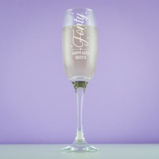 Personalised 40th Birthday Prosecco Glass Product Image