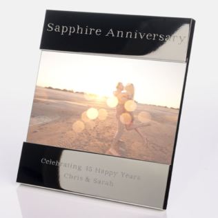 Engraved 45th (Sapphire) Anniversary Photo Frame Product Image