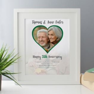 Personalised Emerald Wedding Anniversary Framed Photo Print Product Image