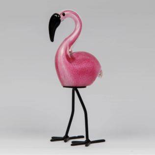 Objets d'Art Glass Ornament - Flamingo Product Image