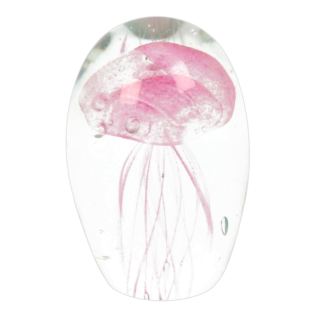 Objets d'art Glass Figurine - Pink Jelly Fish Product Image