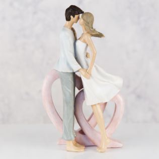 Resin Figurine - Couple Embracing Single Heart Product Image