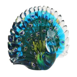Objets d'art Glass Figurine - Peacock Product Image