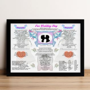 60th Anniversary (Diamond) Wedding Day Chart Framed Print Product Image