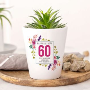 Personalised 60th Birthday Plant Pot Product Image