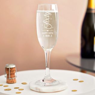 Personalised 60th Birthday Prosecco Glass Product Image