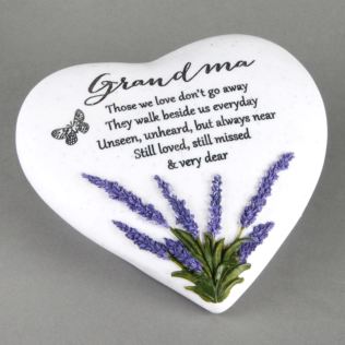 In Loving Memory Thoughts Of You Heart Stone - Grandma Product Image