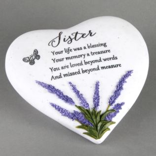 Thoughts Of You 'Sister' Memorial Heart Stone Product Image