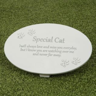 Thoughts of You Resin Memorial Plaque - Cat Product Image