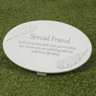 Thoughts of You Resin Memorial Plaque - Special Friend Product Image