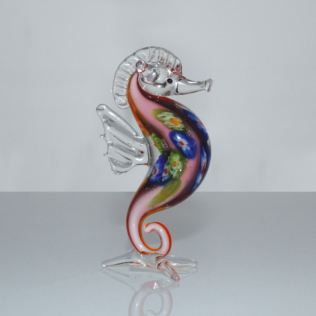 Objets d'art Miniature Glass Figurine - Sea Horse Product Image