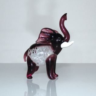 Objets d'art Miniature Glass Figurine - Elephant Product Image