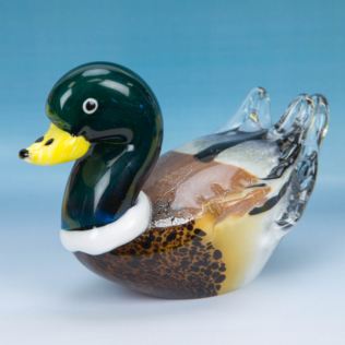 Objets d'Art Glass Ornament - Duck Product Image