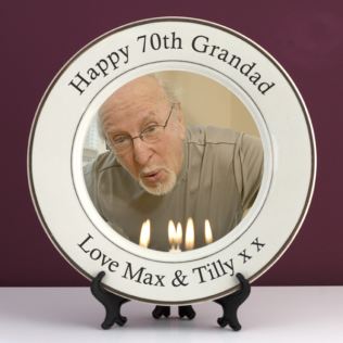 Personalised 70th Birthday Photo Plate Product Image