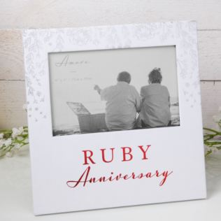6" x 4" - AMORE BY JULIANA® Photo Frame - Ruby Anniversary Product Image