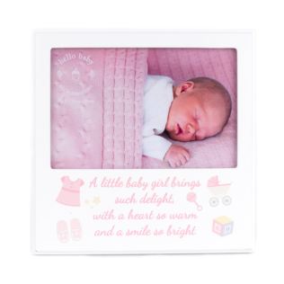 Hello Baby MDF Verse Frame 6" x 4" Baby Girl Product Image