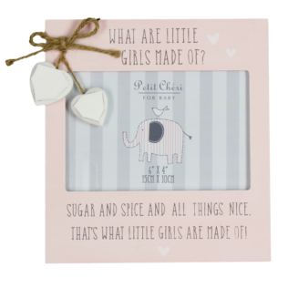 Petit Cheri Frame with Hearts "Little Girls" 6" x 4" Product Image