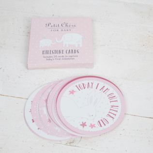 Petit Cheri Set of 24 Milestones Cards - Pink Product Image