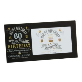 6" x 4" - Signography 60th Birthday Glass Frame Product Image