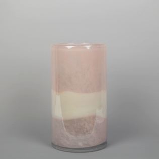 Objets d'Art Medium Blush Pink Glass Vase Product Image