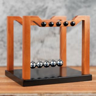 Harvey Makin Collection - Wood Effect Newtons Cradle 16x18cm Product Image