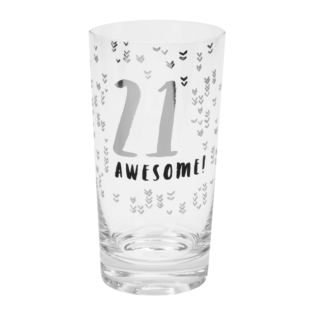 Luxe Gunmetal Beer Glass - 21st Birthday Product Image