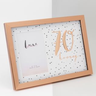 4" x 6" - Luxe Rose Gold Birthday Frame - 70 Product Image