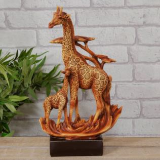 Naturecraft Wood Effect Resin Figurine - Giraffe Family Product Image
