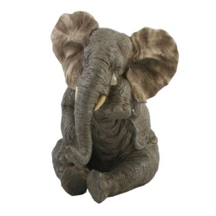 Naturecraft Sitting Elephant with Tear Figurine Product Image