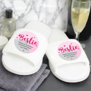 Personalised #Bestie Slippers Product Image