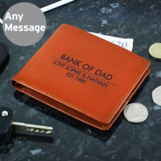 Personalised Classic Tan Leather Wallet Product Image