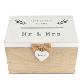 Love Story MDF Card Box "Best Wishes To The Mr & Mrs" Product Image