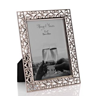 Silverplated Hearts Photo Frame 5" x 7" Product Image