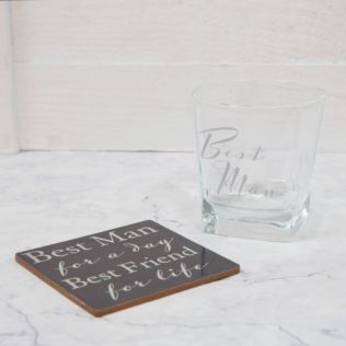 Amore Whisky Glass & Coaster - Best Man Product Image