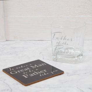 Amore Whisky Glass & Coaster Father of the Bride Product Image