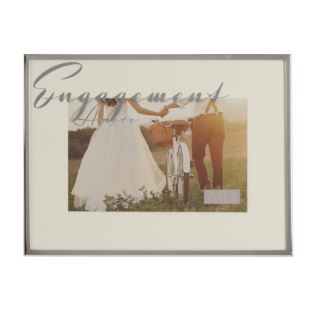 6" x 4" - AMORE BY JULIANA® Silver Plated Frame - Engagement Product Image