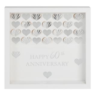 Celebrations White Framed Wall Plaque - 60th Anniversary Product Image