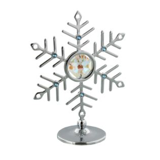 Crystocraft Chrome Plated Snowflake with Crystal Centre Product Image