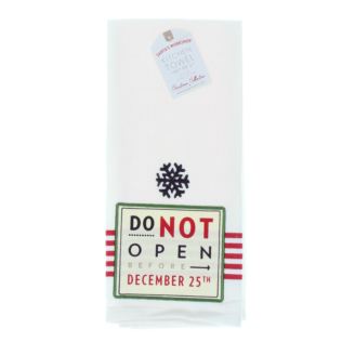 Embellished Tea Towel - Do Not Open Product Image