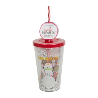 Snow Much Fun Red Insulated Cup & Straw Bath Set Product Image