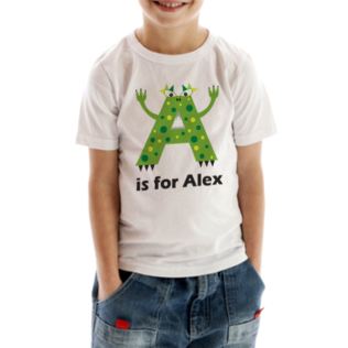 Personalised Children's Alphabet Monster T-Shirt Product Image