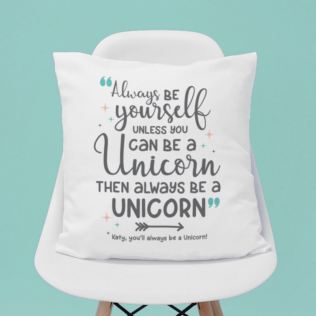 Personalised Always Be A Unicorn Cushion Product Image