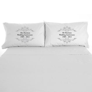 Personalised Anniversary Pillowcases Product Image