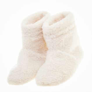 Cream Teddy Slipper Boots Product Image
